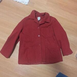 GAP Deep Red Pea Coat